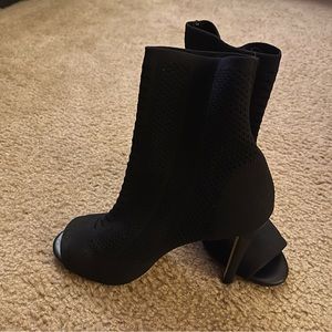 Black Aldo Peep Toe Booties